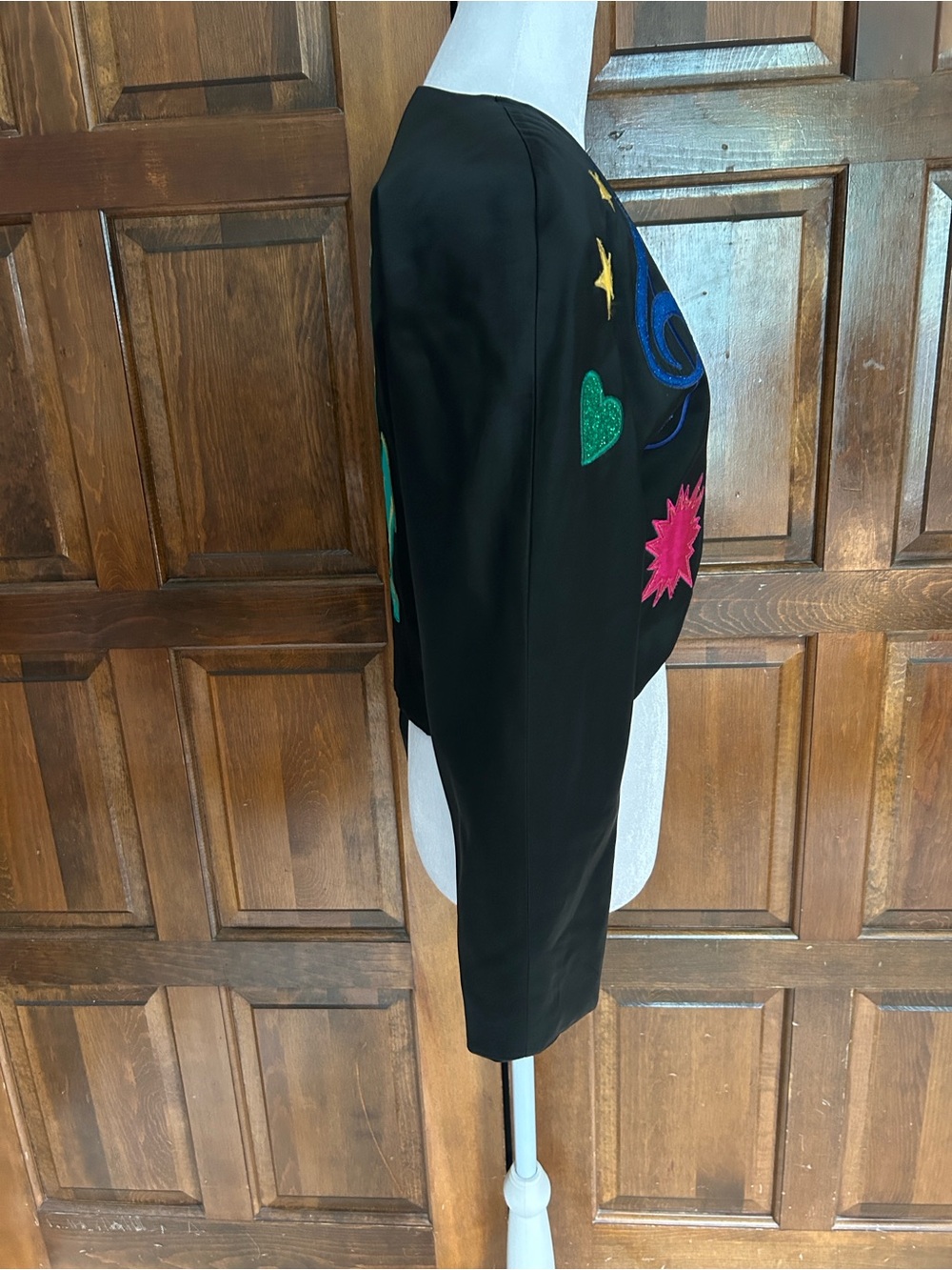 VTG Mondi West Germany Cropped Jacket Blazer 34 Pop Art Music Notes Bolero 80s - Picture 4 of 10